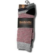 View Item Lambretta 3 Pair Pack Socks Lion Logo Navy Blue Black Charc 7 - 11